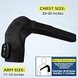AFDEAL Heated Shoulder Wrap Massage Pad 3 Modes Cordless Black view 3