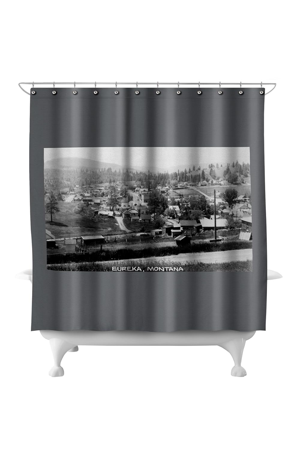 Eureka, Montana - General View of Town Photograph (71x74 Polyester Shower Curtain)