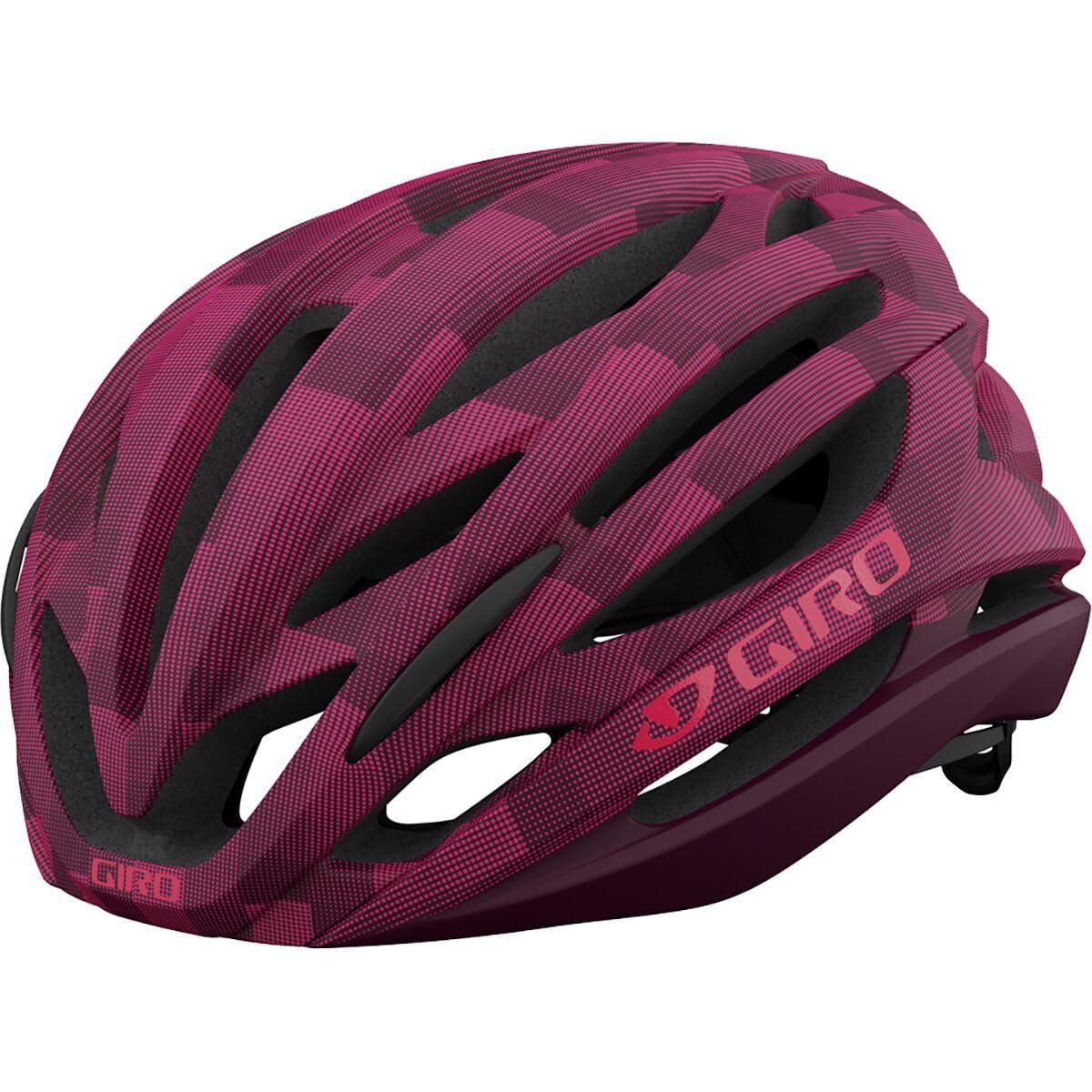 Giro Syntax MIPS Adult Road Cycling Helmet - Matte Dark Cherry Towers, Medium (55-59 cm) Image
