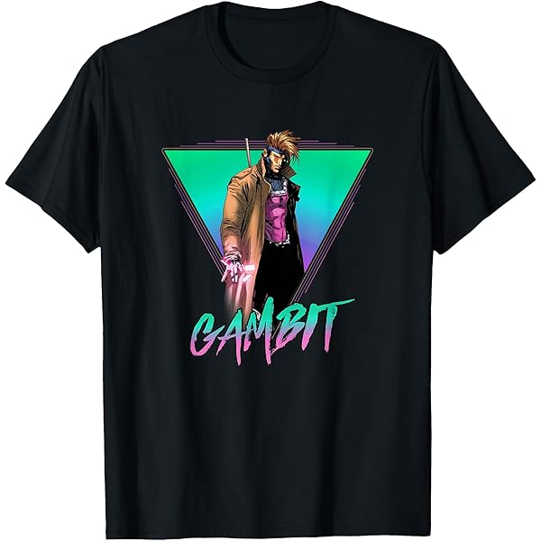 Amazon.com: Marvel X-Men Gambit Glowing Cards Graphic T