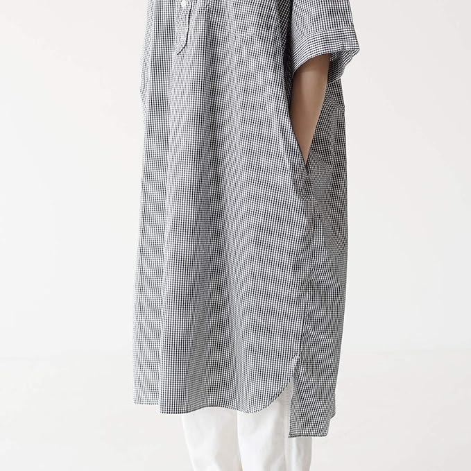 Amazon Co Jp ダントン Danton レギュラーカラー シャツ ワンピース ギンガムチェック レディース 春夏 Jd 3655mtp 36 フリーサイズ Navy Stripe 服 ファッション小物