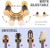 CAHAYA 2 Pack Guitar Wall Mount Hanger Smiling U Shape Adjustable Width CY0297 view 3