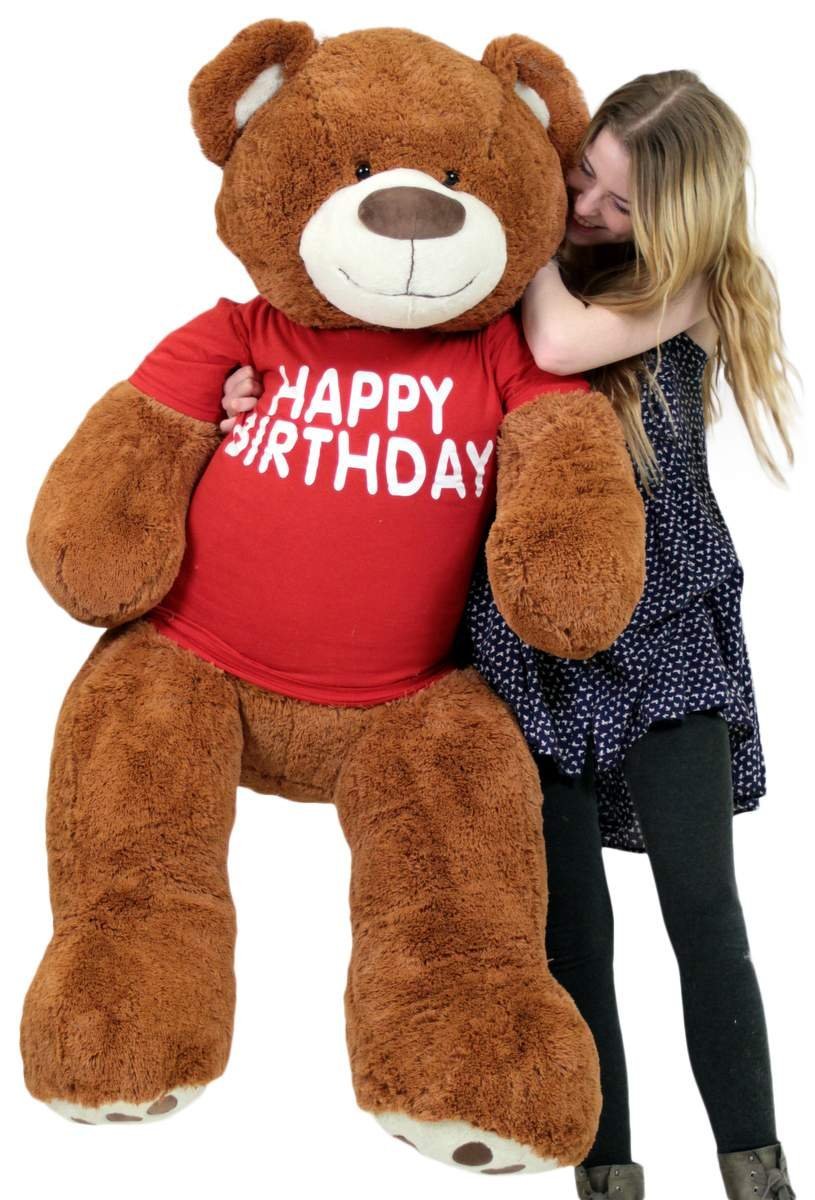 Buy Big Plush Giant Teddy Bear with Happy Birthday T-Shirt - Huge Plush
