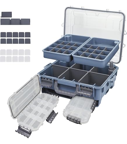 Fish Fighter Guide Series Boat Seat Box with Slide Out Drawer with 4 drawer colors (Black) : Sports & Outdoors