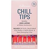 Chillhouse - Chill Tips, Press on Nails Kit - 90's Supermodel - 30 Nail Shapes & Sizes - Up to 2 Weeks Wear - Customizable Fit - Reusable - Latina Founded, Women Owned, Beauty, Self Care