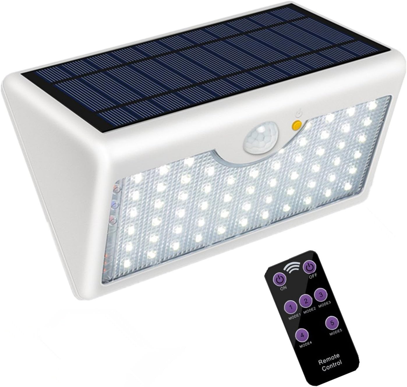 Applique Exterieur Solaire Sans Detecteur De Mouvement 5 Modes Applique Solaire Exterieur Avec Télécommande, Super Lumineux 60