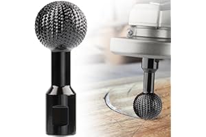 BOOUNYATIN Ball Gouge Angle Grinder Attachment - 360° Sphere Rotary Burr for Rapid Wood Carving, Heavy-Duty Steel Spherical Grinding Head with Abrasive Teeth (Bowl, Log & Sculpture Crafting)