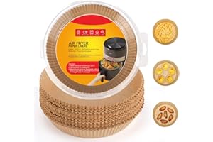 Ceecysaa Air Fryer Parchment Paper Liners-200pcs,7.9 Inch Round Air Fryer Liners Non-Stick Oil Resistant, Waterproof, Food Gr