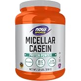 NOW Sports, Casein Protein 19 g, Micellar Casein, Unflavored Powder, 1.8 lb