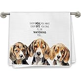 awdschkj Funny Beagle Kitchen Towels, Beagle Gifts for Women, Dog Lovers Mom Gifts Decorative Dish Tea Towels for Kitchen, Every Meal You Make Dog Towel, 16x24 Inches