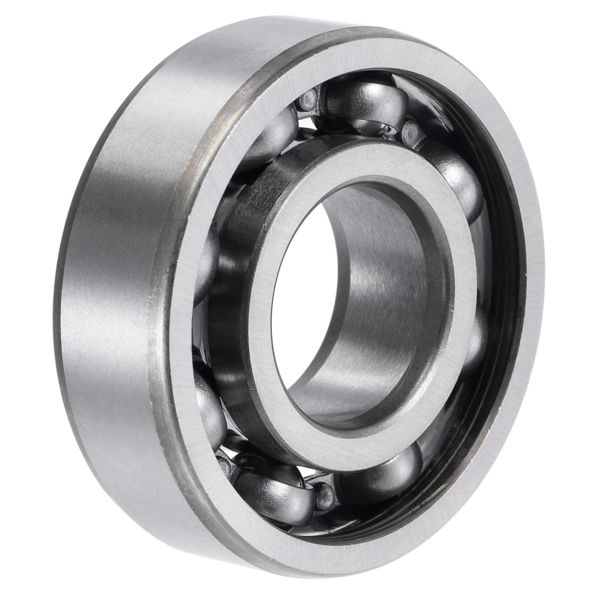 sourcing map 6204 Deep Groove Ball Bearings 20mm Bore 47mm OD 14mm Thick C3 Open Type Chrome Steel