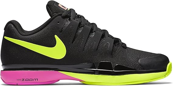 pink and black nike tennis shoes