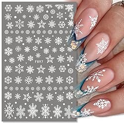 Snowflake Nail Art Stickers Decals - 8 Sheets 3D