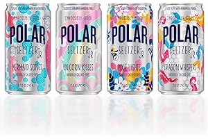 POLAR 100% Natural Seltzer Jr 24 ct Variety Pack The Impossibly Good Collection (Unicorn Kisses, Pixie Lights, Mermaid Songs, Dragon Whispers)