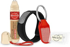 PARA'KITO Mosquito Repellent Bundle - 1 Roll-on | 1 Wristband | 1 Clip (Roll-on + Black + Red)