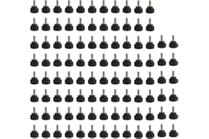 Lyshujli 100Pcs M4 x 10 mm Carbon Steel Threaded Knurled Thumbscrews,Round Head Grip Knobs Thumb Screws Clamping Screw Mounting Monitor Computer Screws