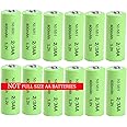 12 Pack 1.2V Ni-Mh 2/3AA Rechargeable Battery 400mAh with Button Top for Garden Yard Solar Lights,Electronic Shaver E-Toothbrush(Shorter Than AA Size)