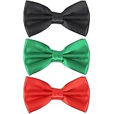 Teqooza Men's Bow Ties, Adjustable Self Tie Classic Style Bowties For Men, 3 Assorted Colors Casual Party Bow Tie for Occasions Wedding Ceremony Holiday, 3 Pcs
