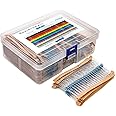 Kootage 2600 Pcs 130 Values 1/4W Resistor Kit from 1 Ohm to 3M Ohm 1/4 Watt 1% Tolerance Metal Film Resistors Assortment