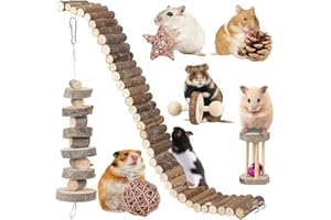 BBJINRONJY Hamster Toy Hamster Accessories Guinea Pig Chew Toy Hamster Suspension Bendy Long Bridge Toy Chinchilla Cage Accessories Willow Ball Play Set Stuff for Dwarf Syrian Chinchillas Gerbils Mice Mouse