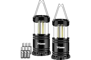 LED Camping Lantern, Costech Portable Brightest Outdoor Emergency Light; with 12 AA Batteries for Camping, Hiking, Fishing, H