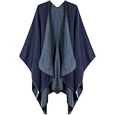 PAMEILA Women's Shawl Wraps Open Front Poncho Cape Oversized Sweaters Casual Cardigan Shawls for Fall Winter