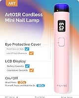 MelodySusie P-ART01R Cordless UV LED Nail Lamp 3W with LCD Eye Cover Pink view 2