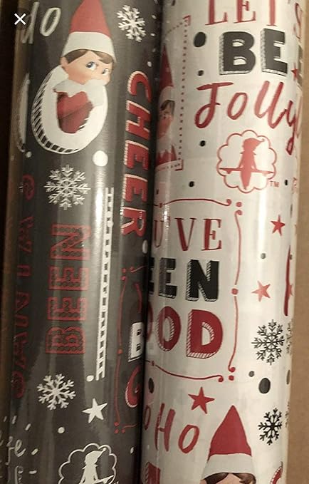 Danilo 6m 2 X 3m Elf On Shelf Wrapping Paper Wrap Amazon Co Uk Kitchen Home