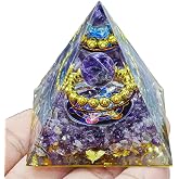 AierCrystal Natural Mineral Crystal Pyramid Energy Healing Meditation Aid Feng Shui Protection Home Decor Versatile Gift Option(2inch Pyramid Amethyst)