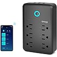 GHome Smart Plug Outlet Extender, USB Wall Charger with 3 Individual Smart Outlets and 3 Smart USB Ports, Works with Alexa Google Home, Surge Protector Plug Extender for APP Control,15A/1800W