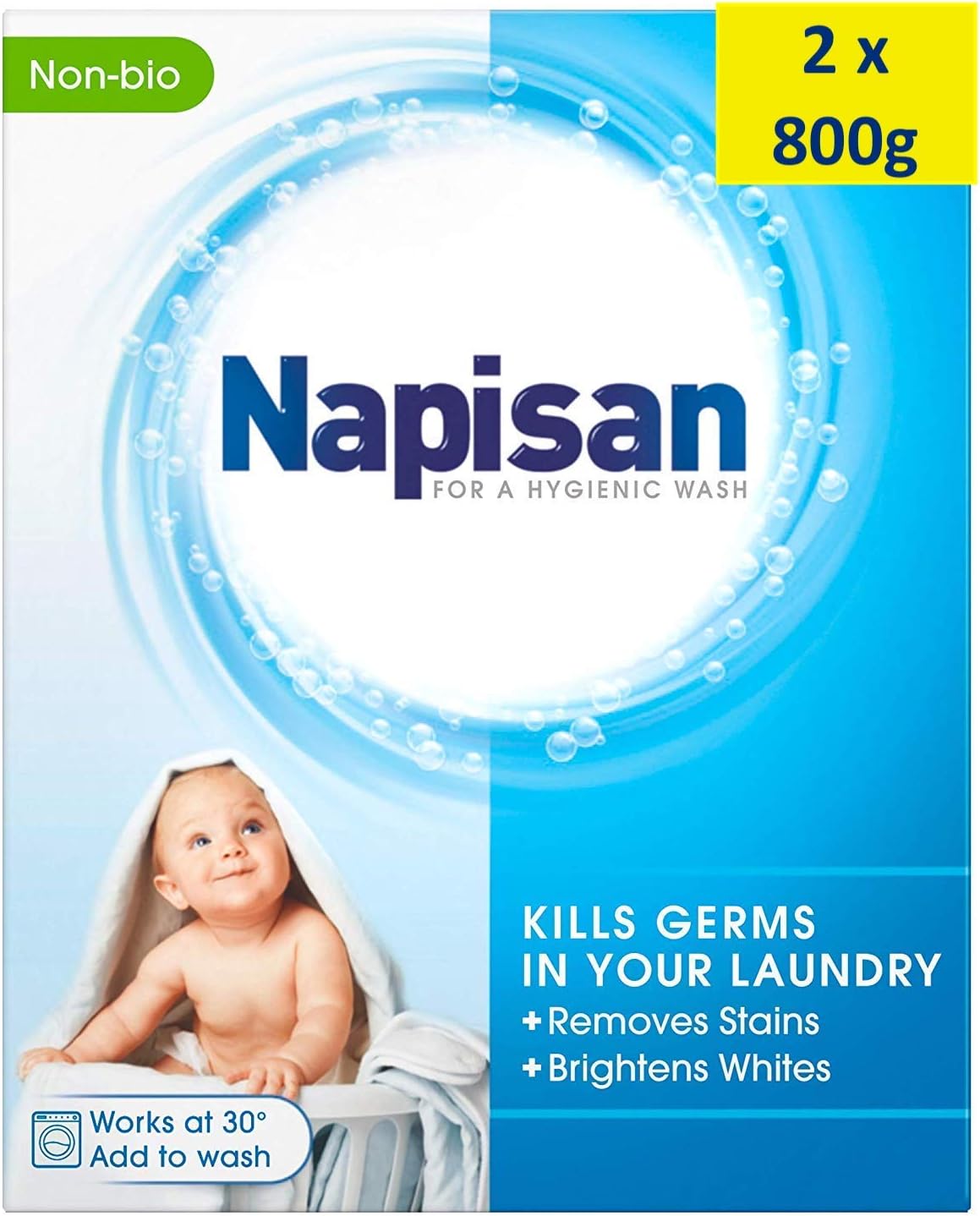 Napisan Non Bio Stain Remover Powder, 800g, Pack of 2