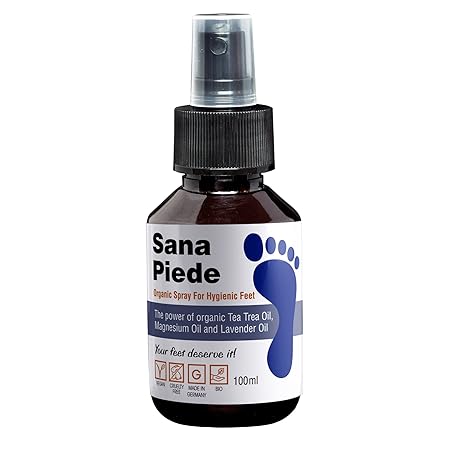 Fusspflege und Fussnagelpflege Spray SANA PIEDE | 100ml Mittel für die Fusspflege | Fusspflege Creme Alternative | Natürliche