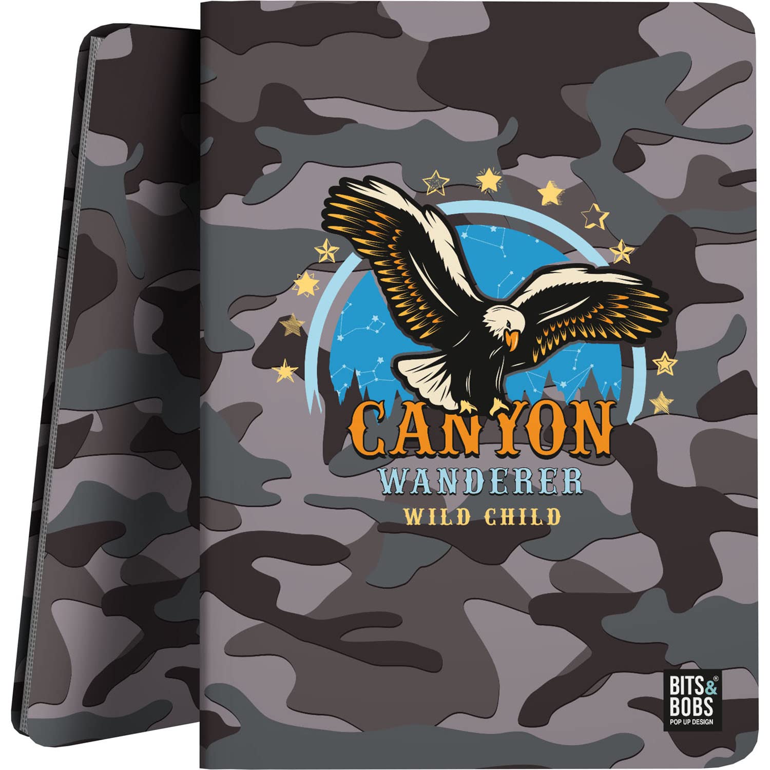 Grafoplás | School Folder for Transparent A4 Sleeves | Flexible Covers | 30 Polypropylene Fills | Bits&Bobs Pop Up Design Stamps Collection | Polybanas