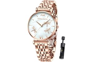 HANNAH MARTIN Watches for Women Waterproof Ladies Analog Quartz Wrist Watches Stainless Steel Band Fashion Dainty Female Watch Luxury Bracelet Diamond