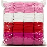 daheypong 432pcs Refill Loops for 7-Inch Weaving Loom, 4 Romantic Colors | Makes 12 Potholders, Red Rose Pink White Nylon Loom Loops for Love-Themed DIY Crafts