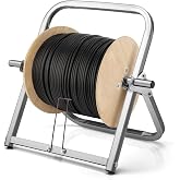 Hicarer Durable Single Axle Cable Caddy, 13 x 16 in Wire Spool Rack Holder | Cable Spool Holder, Commercial Industrial Steel Wire Rack Dispenser, up to 100 lb Capacity