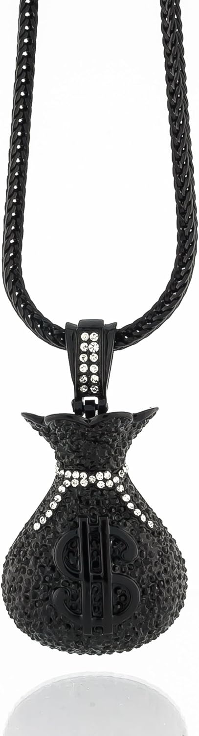 All Products Get Up To 34 Off Hip Hop Jewels Iced Out Black Money Bag Pendant W 30 36 Franco Chain 36 Inches Reasonable Price Partystation Cn