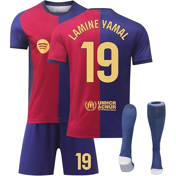 Nike Maillot Barcelone Lamine Yamal 19 Junior Domicile 2024-2025 (La Liga