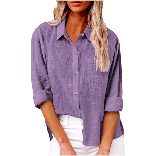 Womens Tall Tops Shortsleeve Tops For Women Cute Floral Linen Shirts For Women Gauze Short Sleeve V Neck Button Loose Fit Blouses Vacation Dress Casual Tunic