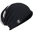 Men Oversize Skull Slouch Beanie Large Skullcap Knit Hat