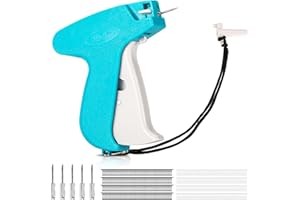 WILFOX Stitch Gun for Clothes,Quick Stitch Sewing Gun for Quilting Hemming,Tagging Gun for Clothing with 6 Fine Needles,1000 Black & 1000 White Micro Fasteners