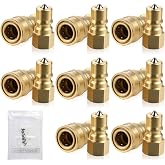 Vinsot 2 Set 1/4" Quick Disconnect Coupler Valve for Carpet Cleaning | Brass Fittings, Male Female Quick Connect for Truck Mount, Pressure Rated Valve, Professional Carpet Cleaner Use