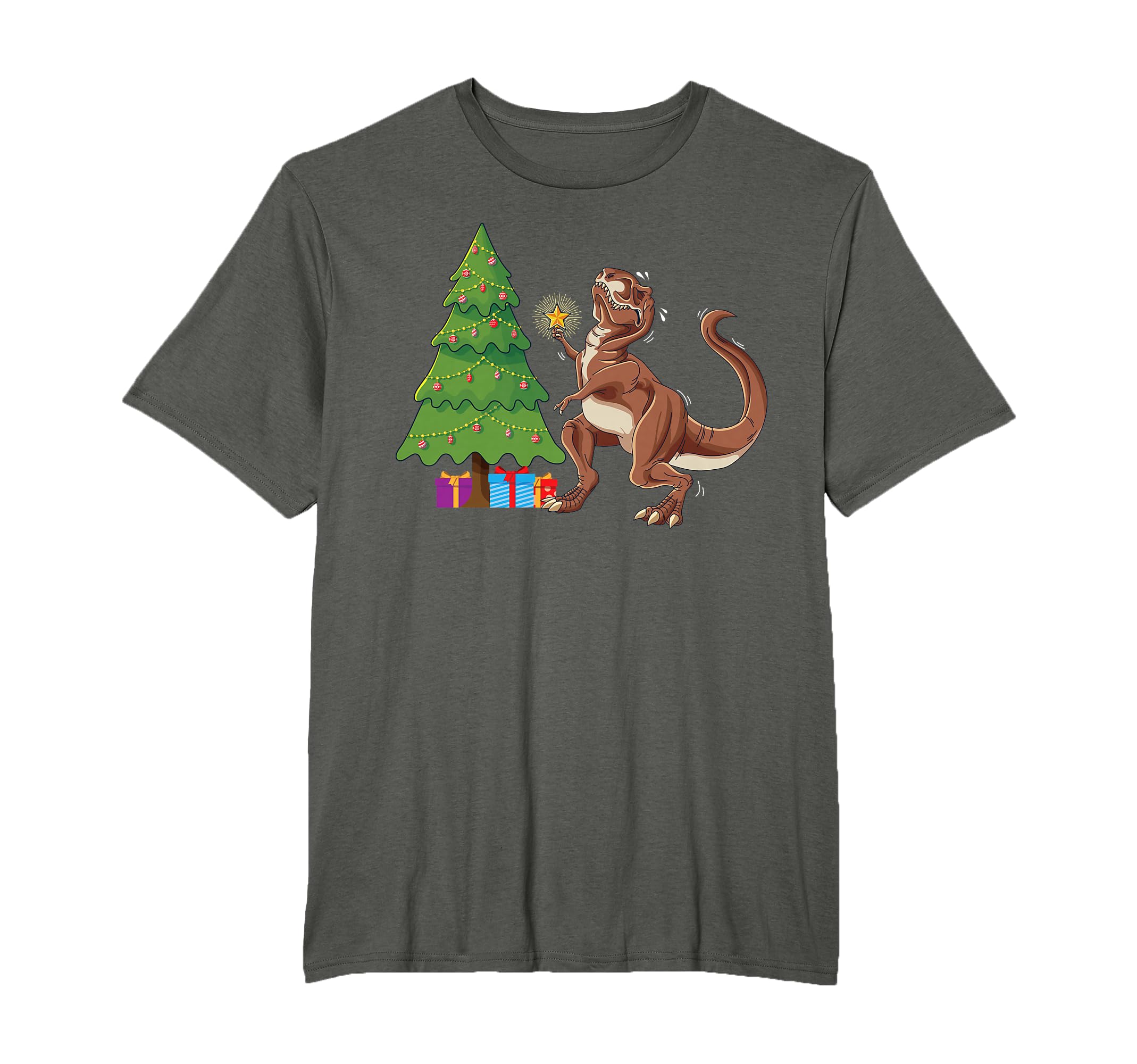 Funny T-Rex Christmas Tree Topper Dinosaur Lover Costume T-Shirt