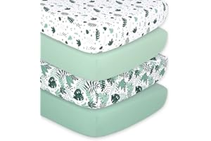 The Peanutshell 4-Pack Fitted Crib Sheet Set - Super Soft & Breathable Baby Girl or Boy Crib Sheets, Nursery Decor, Fit for S