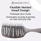 Olivia Garden iDetangle Hairbrush Medium Hair Detangler Wet Dry Grey view 4