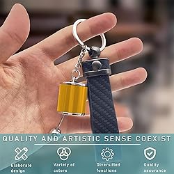 Kewucn Car Shifter Gear Keychain, Creative 6 Speed