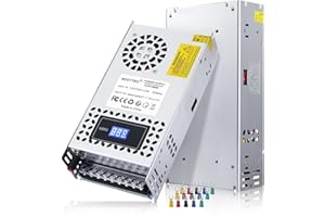 BOSYTRO 24V Switching Power Supply,Adjustable DC Power Voltage Converter AC110V/220V to DC 0-24V 25A 600W Voltage Regulator Transformer with Digital Display,5V 12V Switching Voltage for Computer Lab