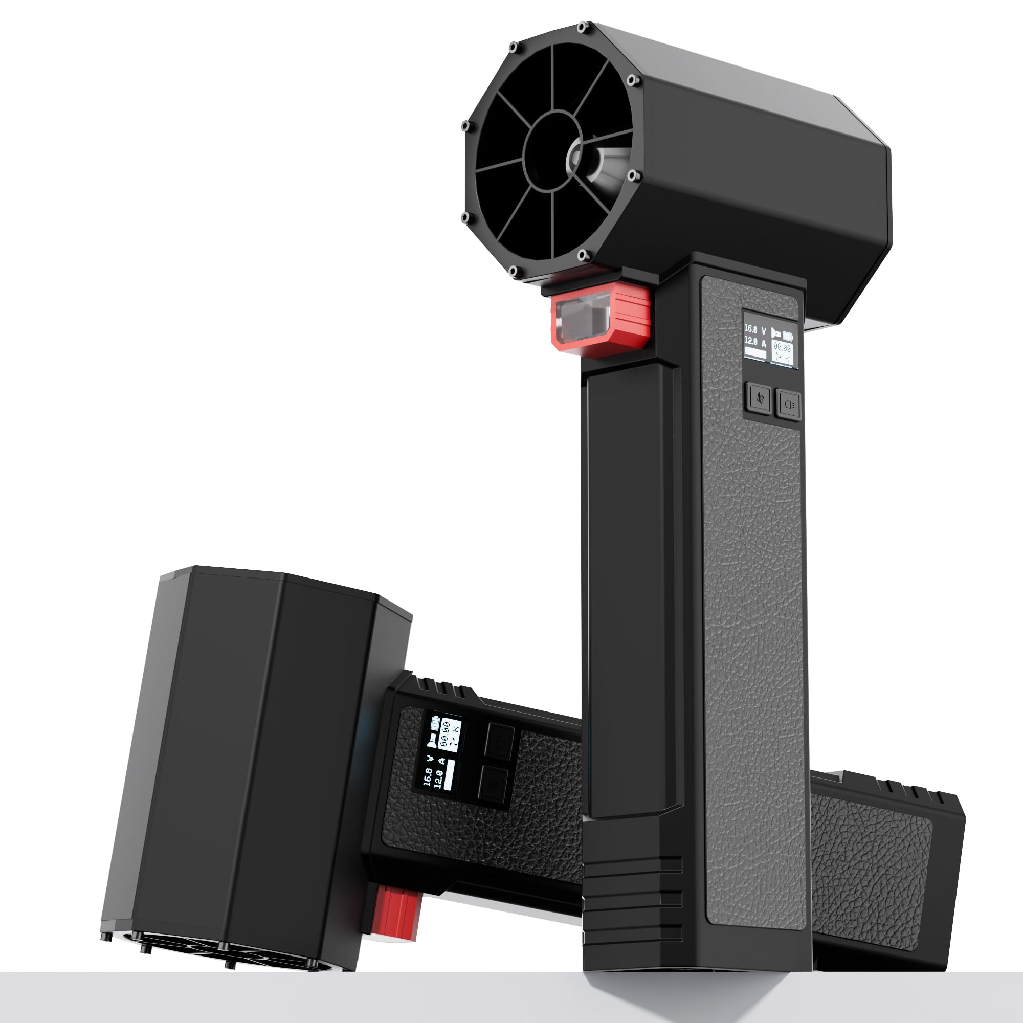 Photo 1 of ***SEE NOTES***
XOOPON Oversize Car Dryer Air Blower Turbo Fan, Instantaneous Thrust 1.60KG/S, 4 Speeds, 4000mAh, 64MM Super Electric Cordless Leaf Blower for Patio Cleaning, Lawn Care and Car Drying-Deep Gray