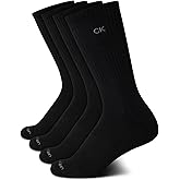 Calvin Klein Womens Crew Socks - Breathable Performance Soft Cushioned Athletic Crew Socks for Women for Running and Workout