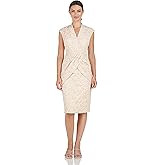 JS Collections Women's Emery Faux Wrap Cocktail Dress